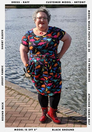 Raff Dinosaur Print Dress