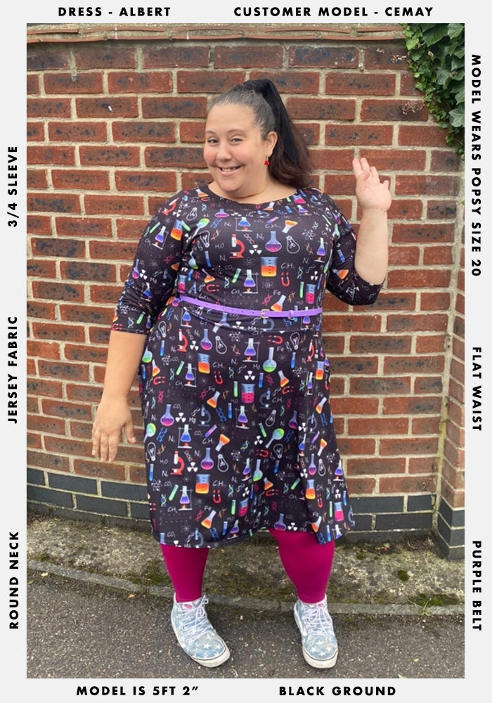 Albert Science Print Dress