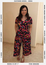 Jessie Animal Print Culotte Jumpsuit