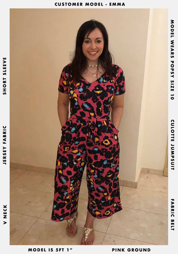 Jessie Animal Print Culotte Jumpsuit