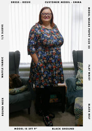 Rosie Antique Floral Print Dress