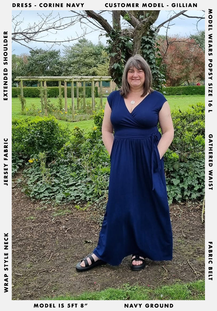 Corine Navy Maxi Dress