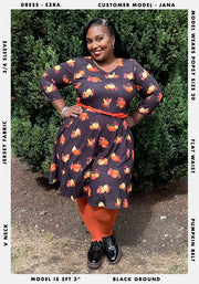 Ezra Pumpkin Print Dress