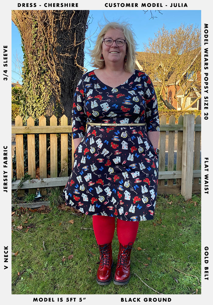 Cheshire Wonderland Print Dress