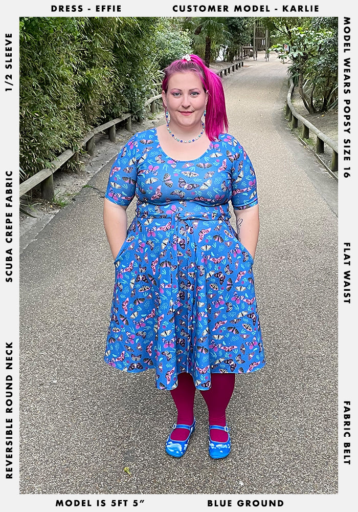 Effie Butterfly Print Swing Dress