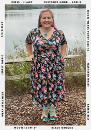 Hilary Floral Print Midi Dress