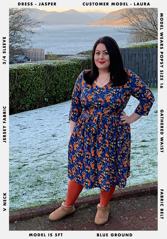 Jasper Red Pandas Print Dress