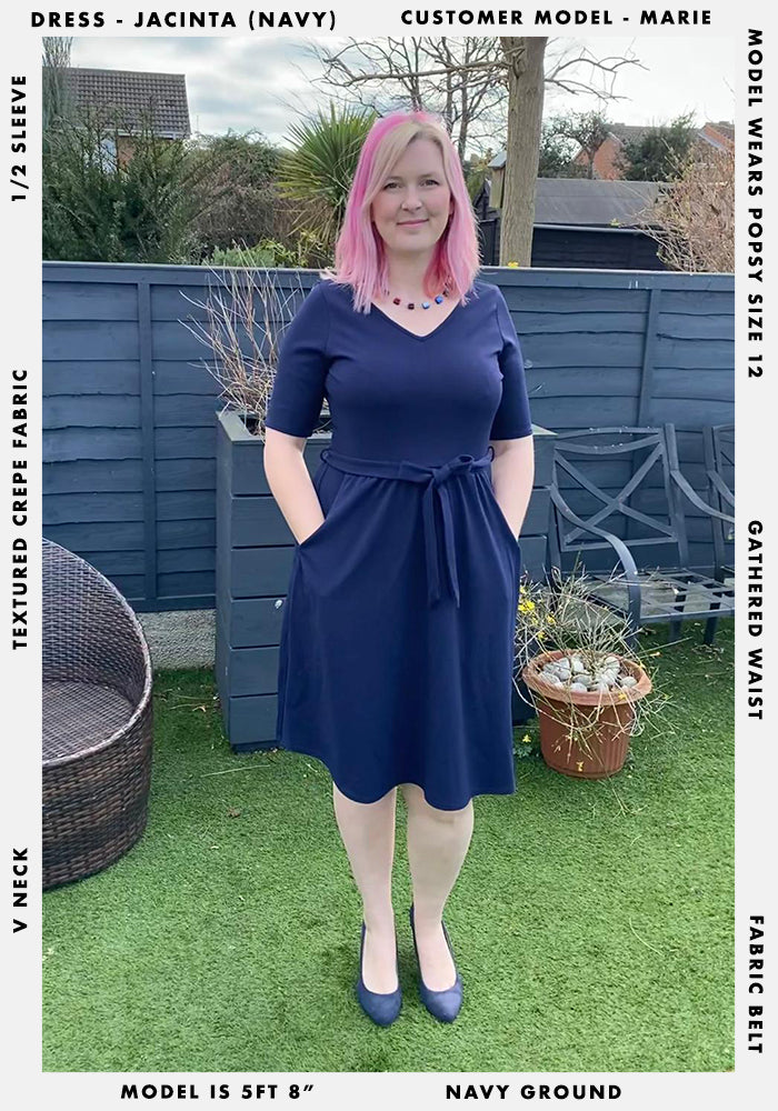 Jacinta Navy Dress