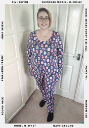 Divine Christmas Mug Print Pyjama Set