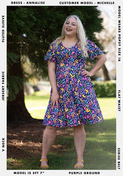 Annalise Painted Strawberry Print Dress
