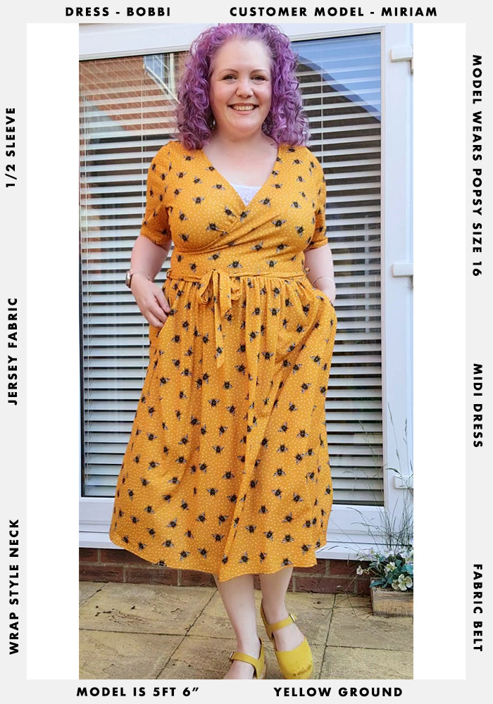 Bobbi Bee Print Midi Dress