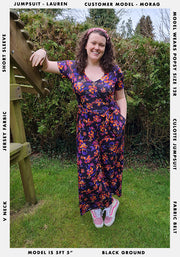 Lauren Painted Floral Print Culotte Jumpsuit