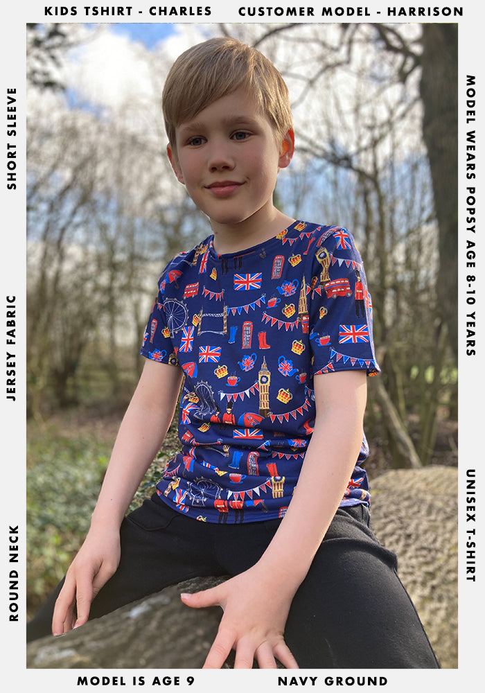 Celebrate London Print Children's T-Shirt (Charles)