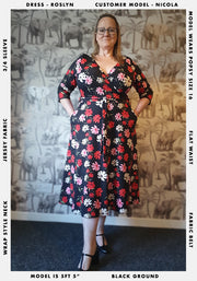 Roslyn Bright Daisy Print Midi Dress