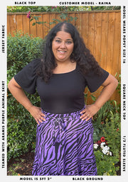 Black Square Neck Top