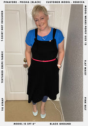 Prisha Black Pinafore
