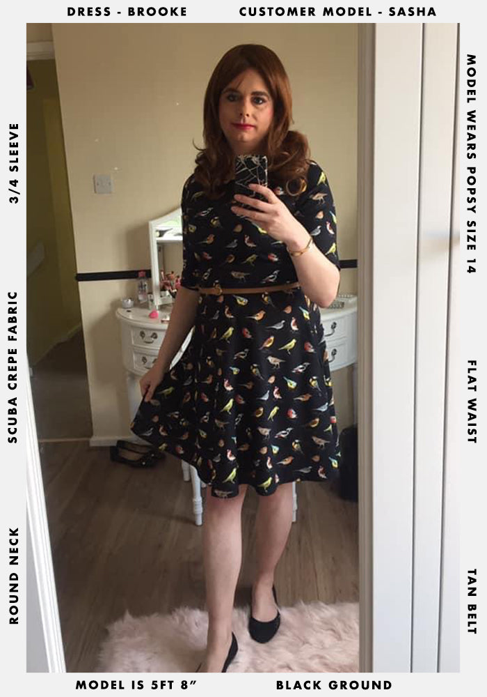 Brooke Bird Print Dress