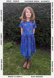 Children's Happy Seals Print Dress (Marlie)
