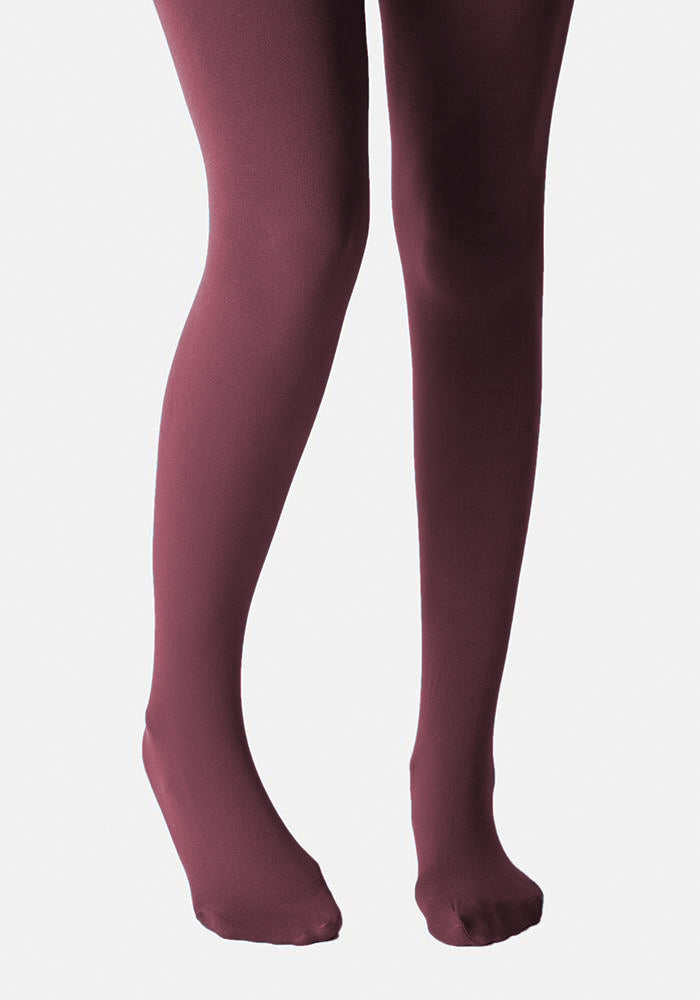 Front view of Premium 80 Denier Tights Damson