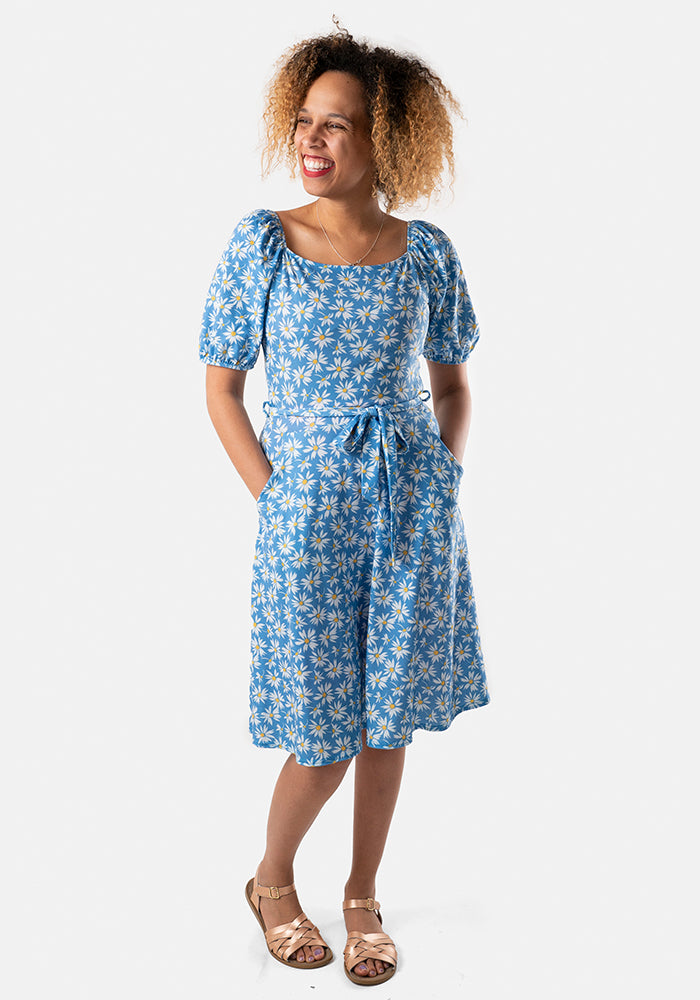 Darla Blue Daisy Print Dress
