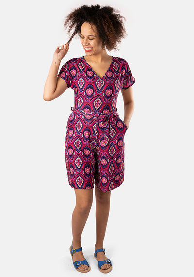 Demetria Ikat Print Playsuit