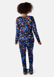 Denny Blue Animal Print Pyjama Set