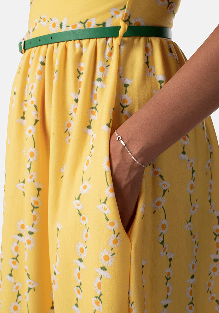 Desiree Yellow Daisy Chain Print Dress