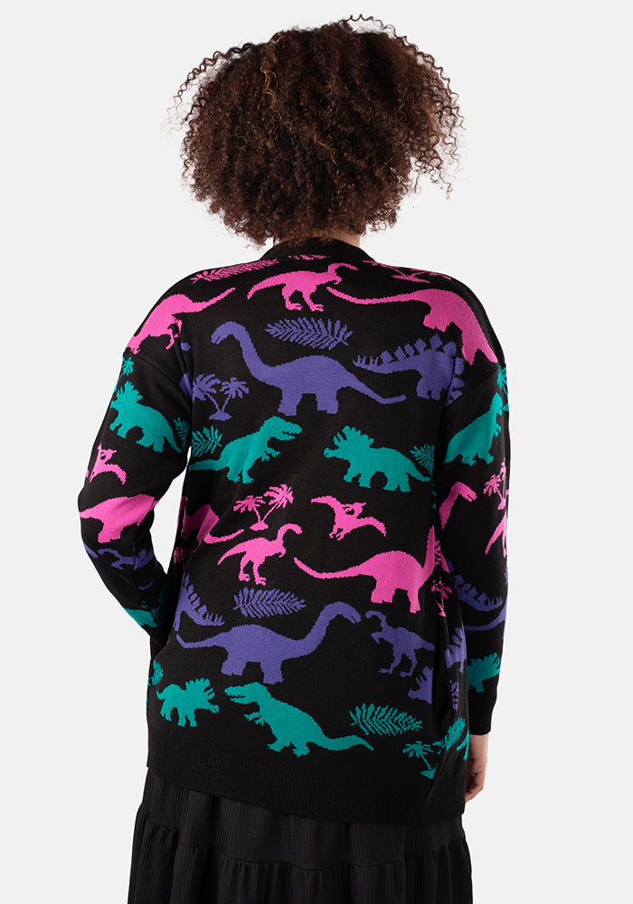 Multicoloured Dinosaur Cardigan