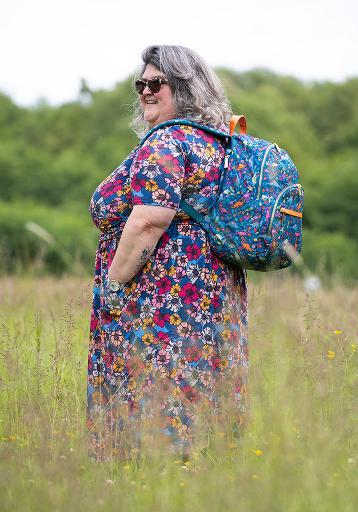 Teal Dinosaur Rucksack