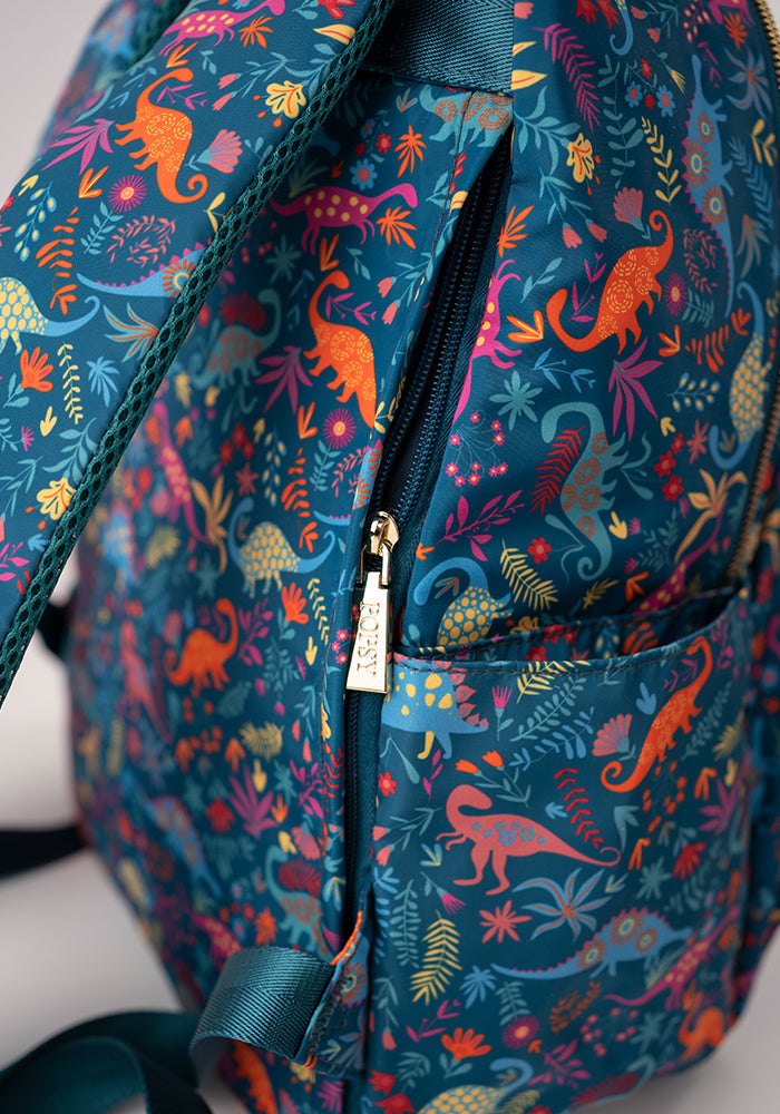 Teal Dinosaur Rucksack