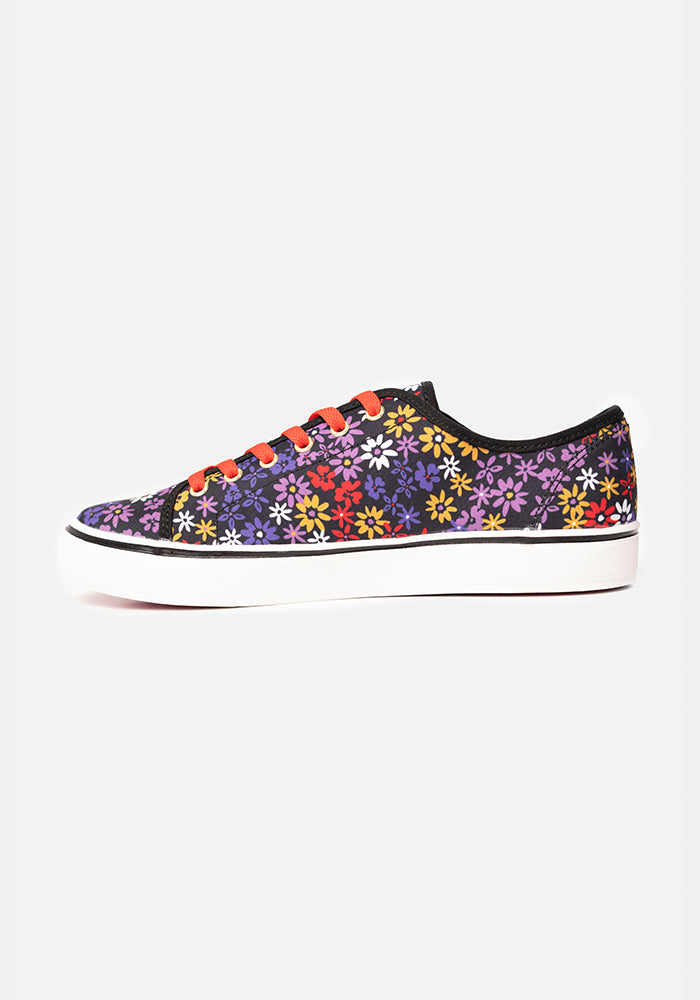 Floral Print Canvas Pumps