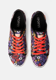 Floral Print Canvas Pumps