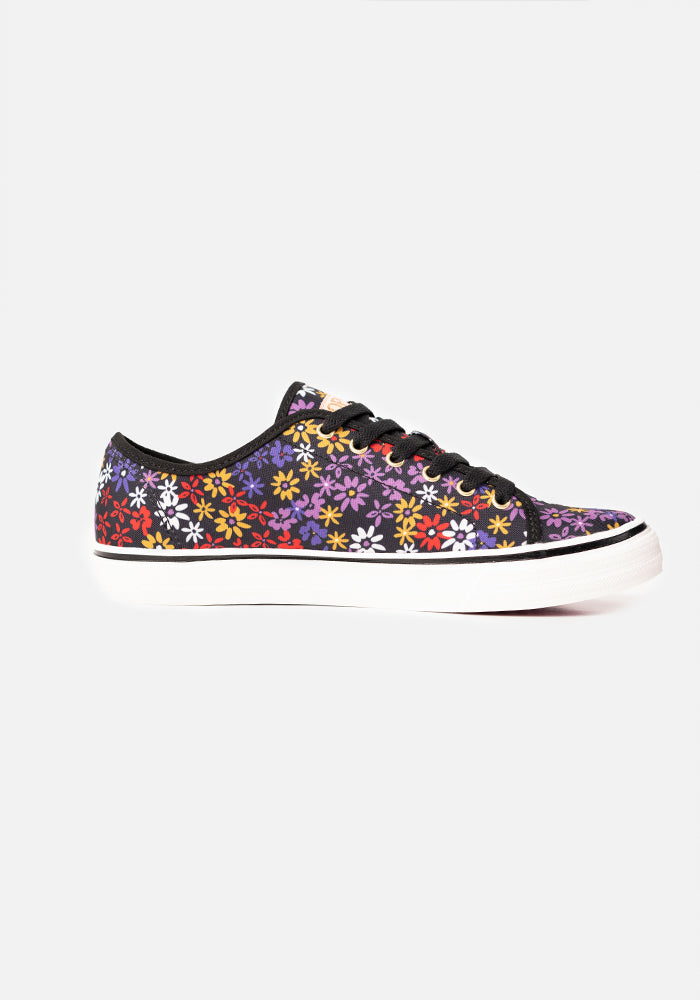 Floral Print Canvas Pumps