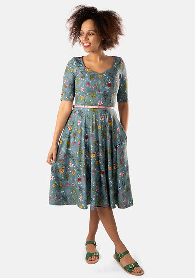 Divya Early Birds Print Swing Dress