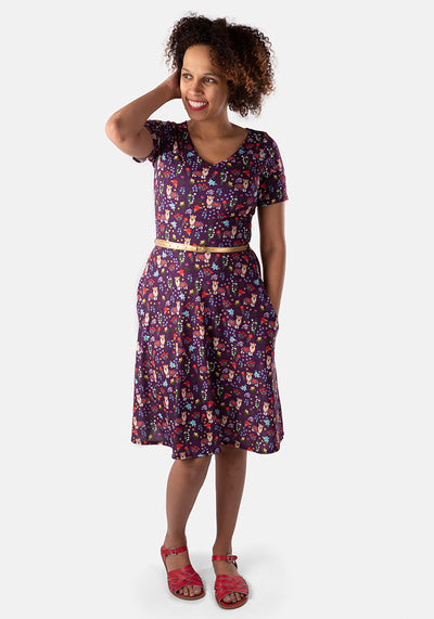 Duke Corgi Garden Party Print Dress