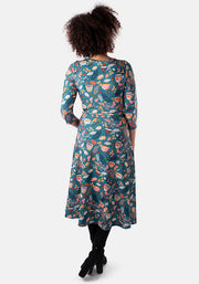 Earl Tea Cup Print Midi Dress