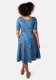 Effie Butterfly Print Swing Dress