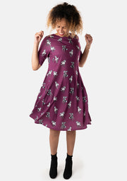 Eldora Purple Unicorn Print Dress