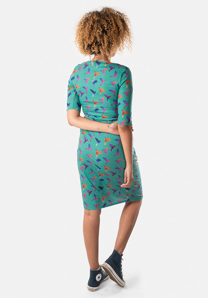 Eleonora Hummingbird Print Dress