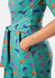 Eleonora Hummingbird Print Dress