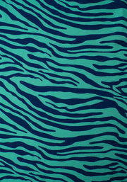 Elija Green & Navy Animal Print Dress