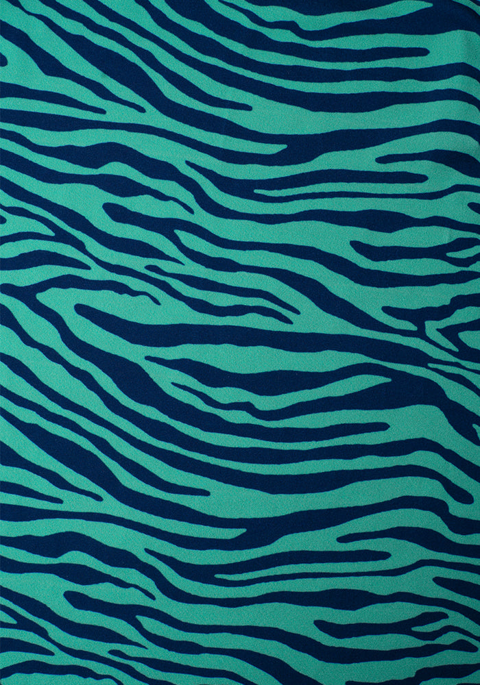 Elija Green & Navy Animal Print Dress