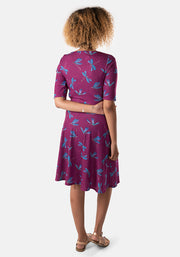 Elin Dragonfly Print Dress