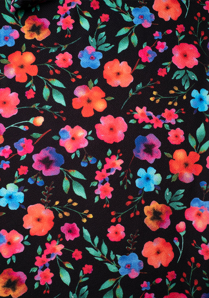 Elissia Watercolour Floral Print Culotte Jumpsuit
