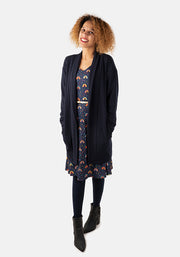 Ellis Navy Textured Coatigan