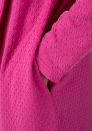 Ellis Fuchsia Pink Textured Coatigan