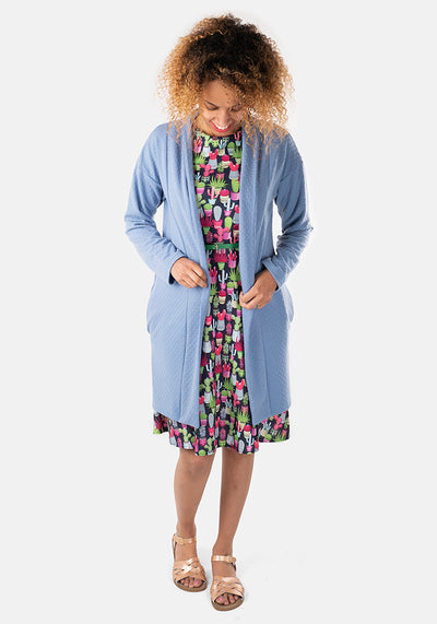 Ellis Cornflower Textured Coatigan