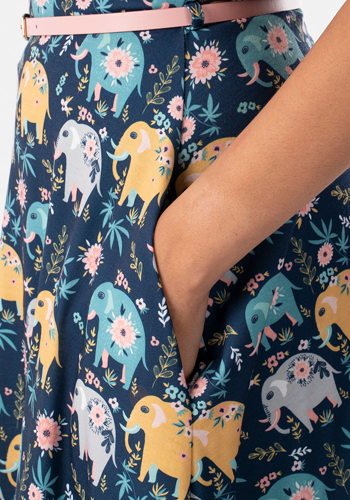 Elodie Floral Elephant Print Dress