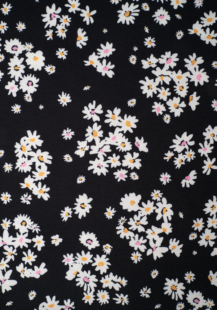Emmy Lou Mono Floral Print Midi Dress