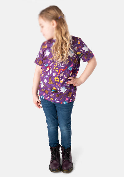 Children's Wizards Spell Print T-Shirt (Enchantment)